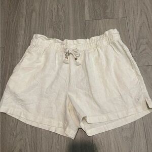 Hang Ten Cream High Waist Shorts